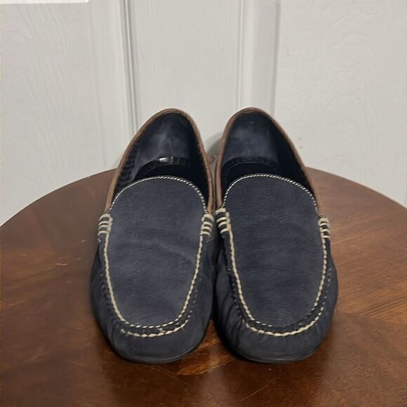 🔥🔥 MARTIN DINGMAN Royal Venetian Driving Loafer Men Size 9.5M Navy Blue Canvas - Picture 5 of 14